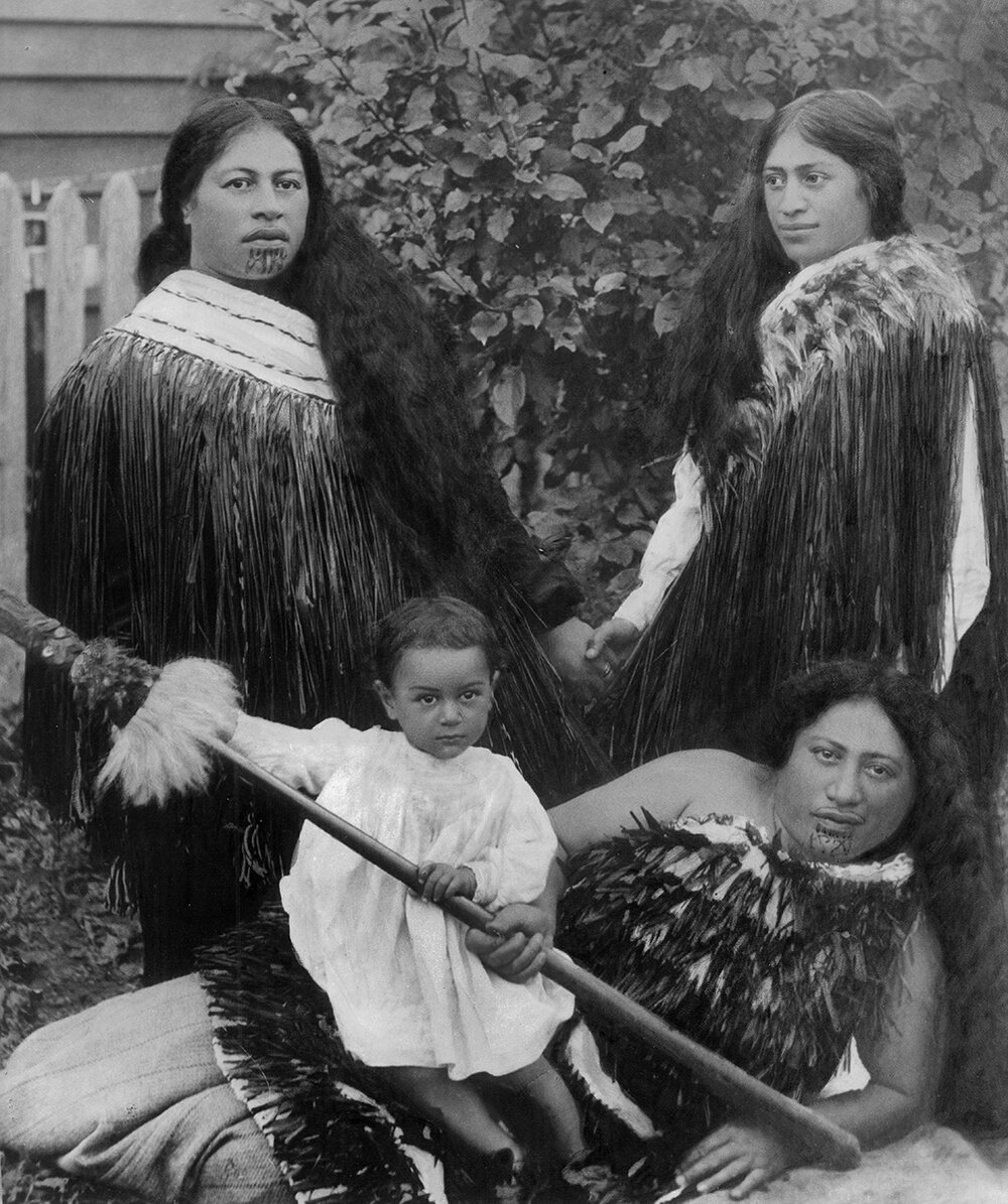 Miraka/Te Wanihi, Raukura, Te Paerahi, and Henare Petuha (child)