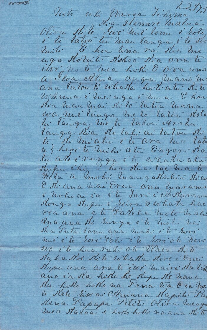 Letter from Ihakara Waipakiaka and nga hapu nui o Ngati Kurapakiaka to Henare Matua &amp; his komiti