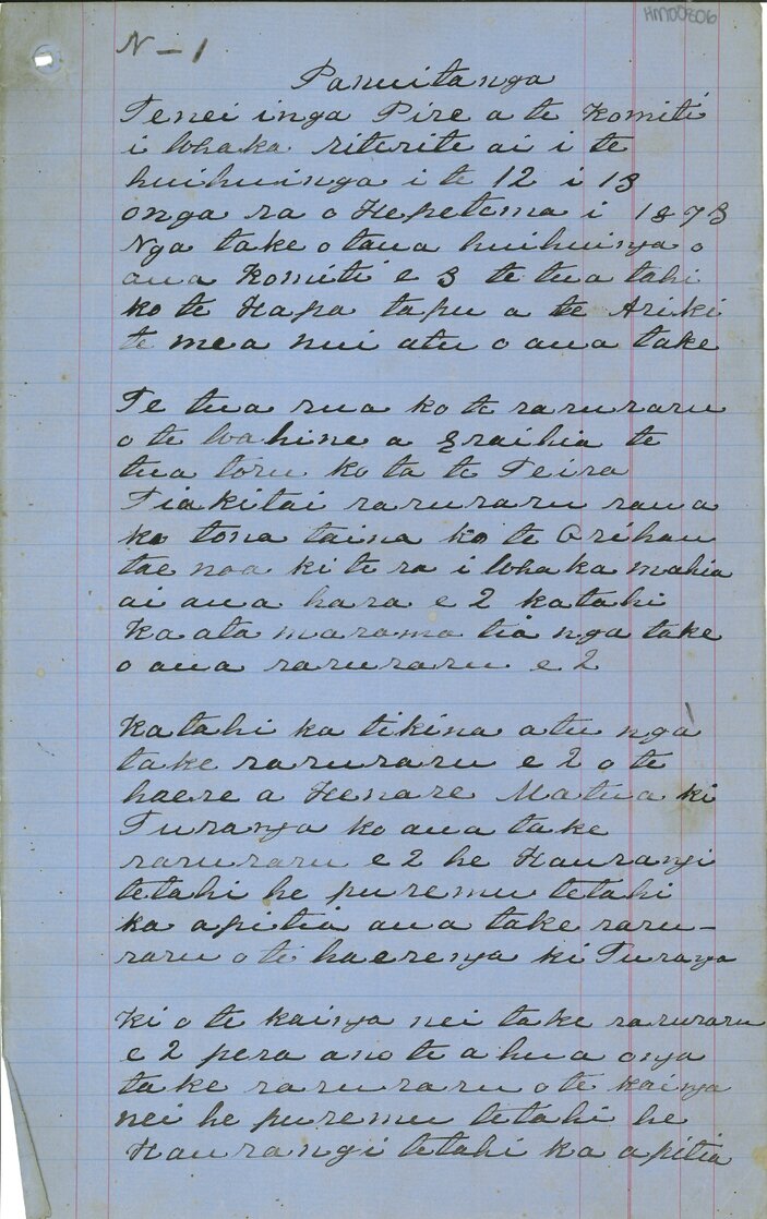 Letter from Komiti to Iwi Katoa